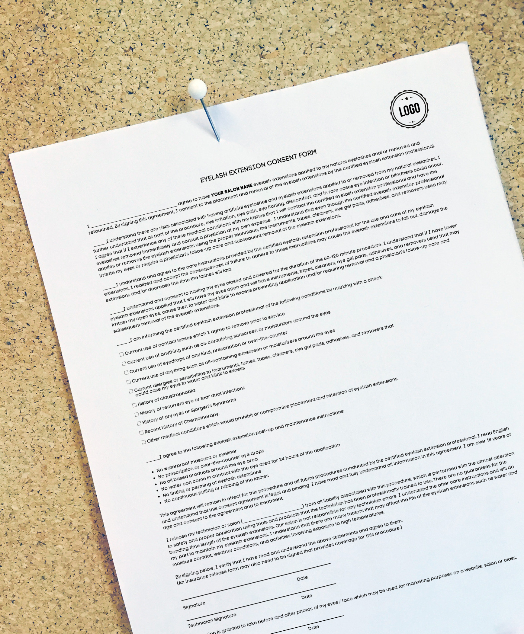 Consent Form/Liability Waiver (Customizable) – The Lash Express consent-form-liability-waiver-customizable-the-lash-express